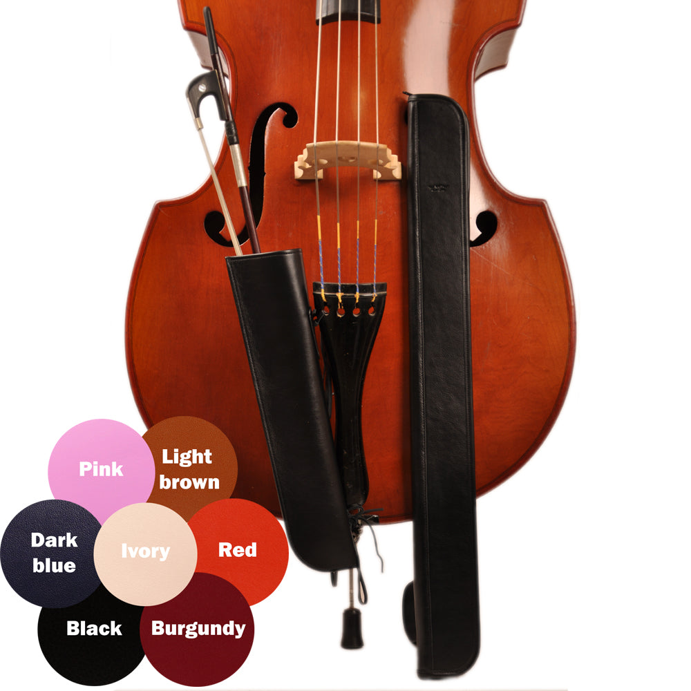 Genuine "Detroit" Leather Double Bass Bow Quiver