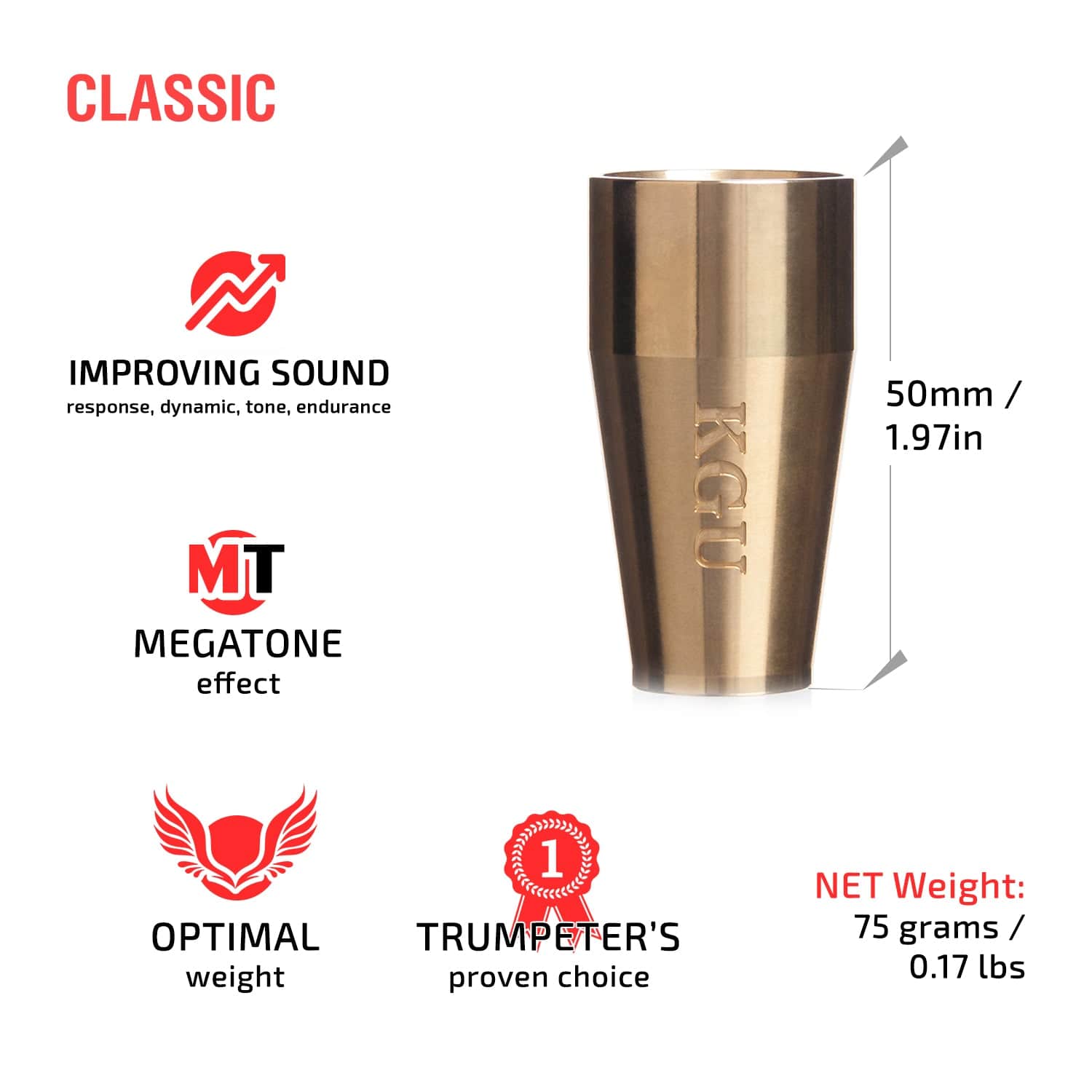 CLASSIC booster for trumpet mouthpiece with its advantages.