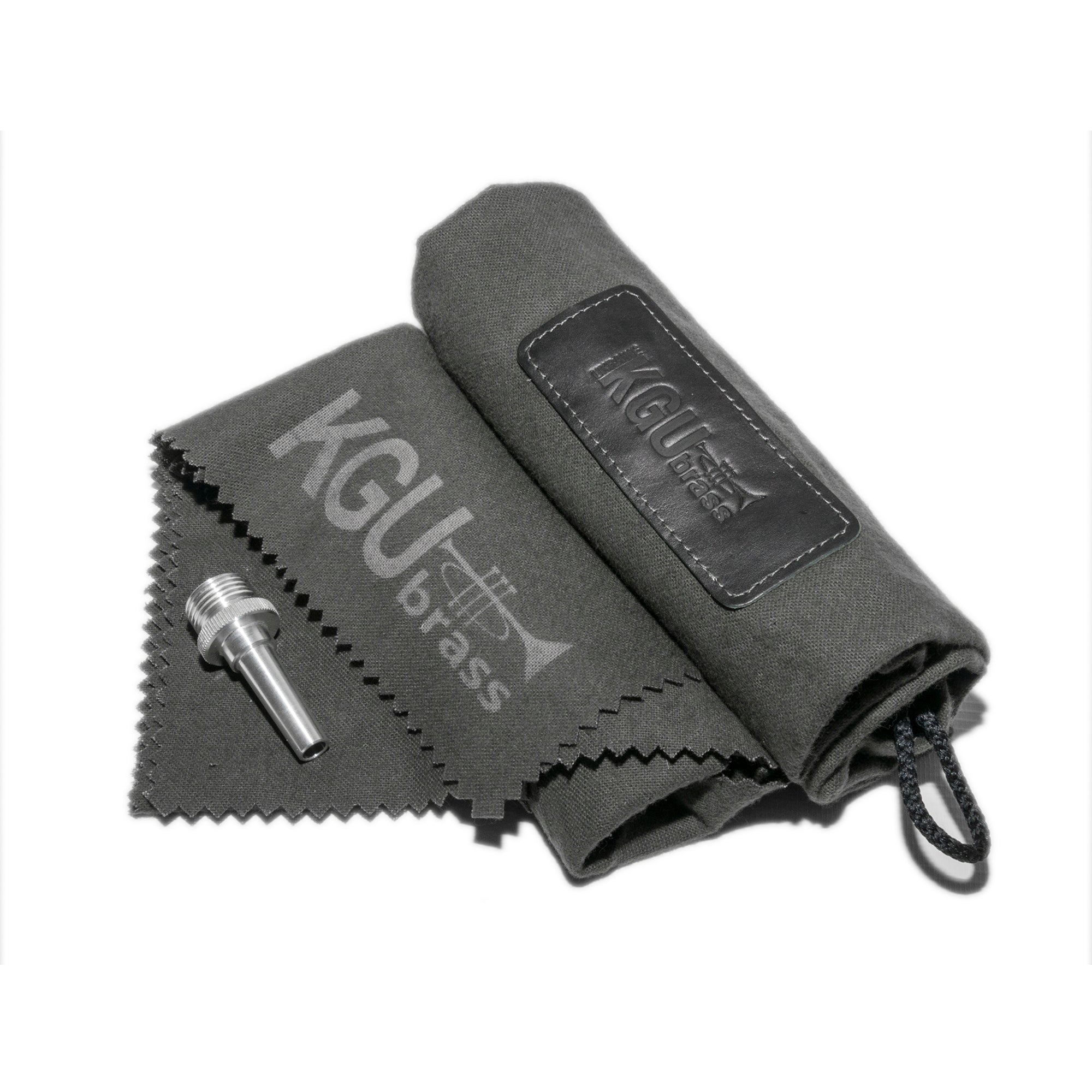 Comprehensive trumpet care kit featuring AQUA Nozzle, Care Towel, and Shelter Bag.