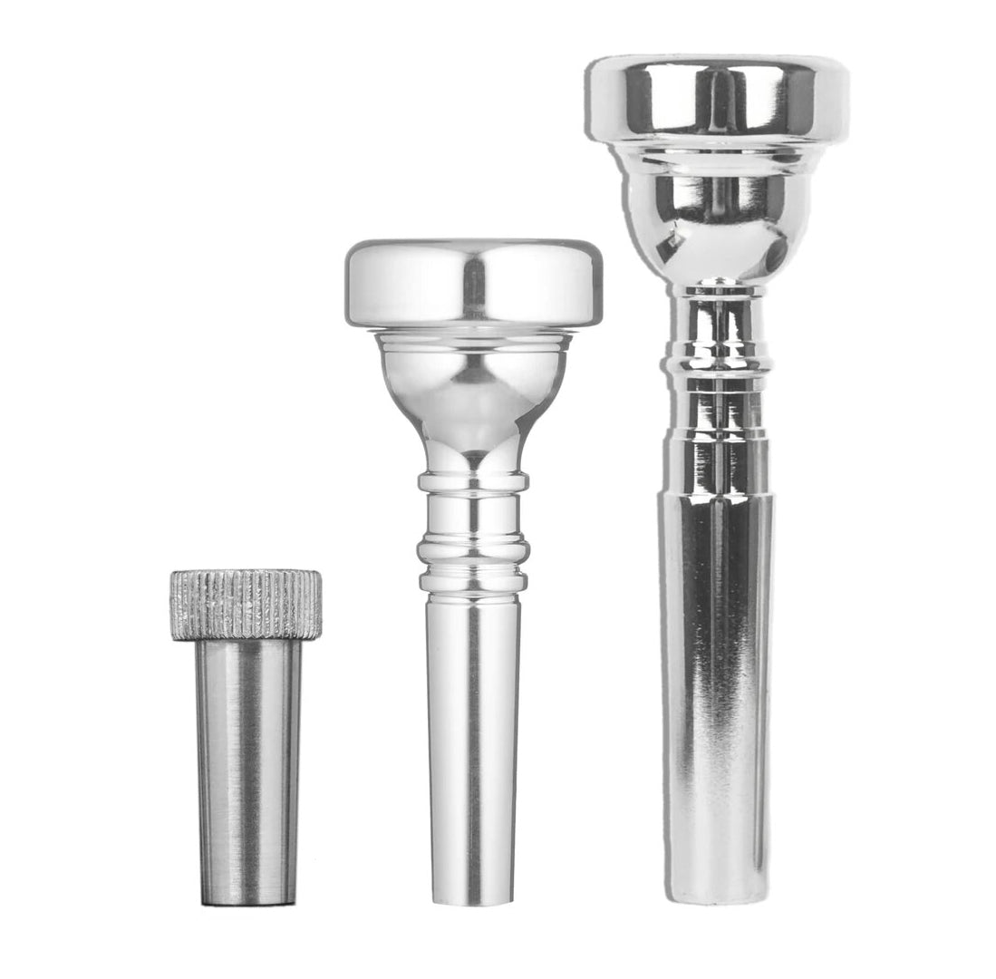 KGUmusic Adapter with flugelhorn and trumpet mouthpieces, perfect for jazz and slow jams.