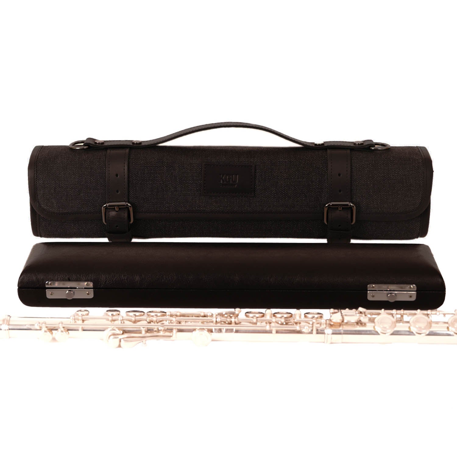 Premium Bag for B and C Flutes |  Canvas and Genuine Leather | KGUmusic