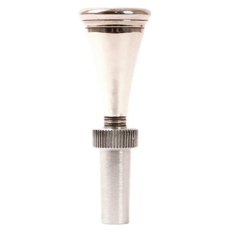 Trumpet adapter setup on a French horn mouthpiece.