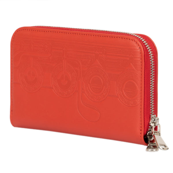 Leather wallet with flute embossing