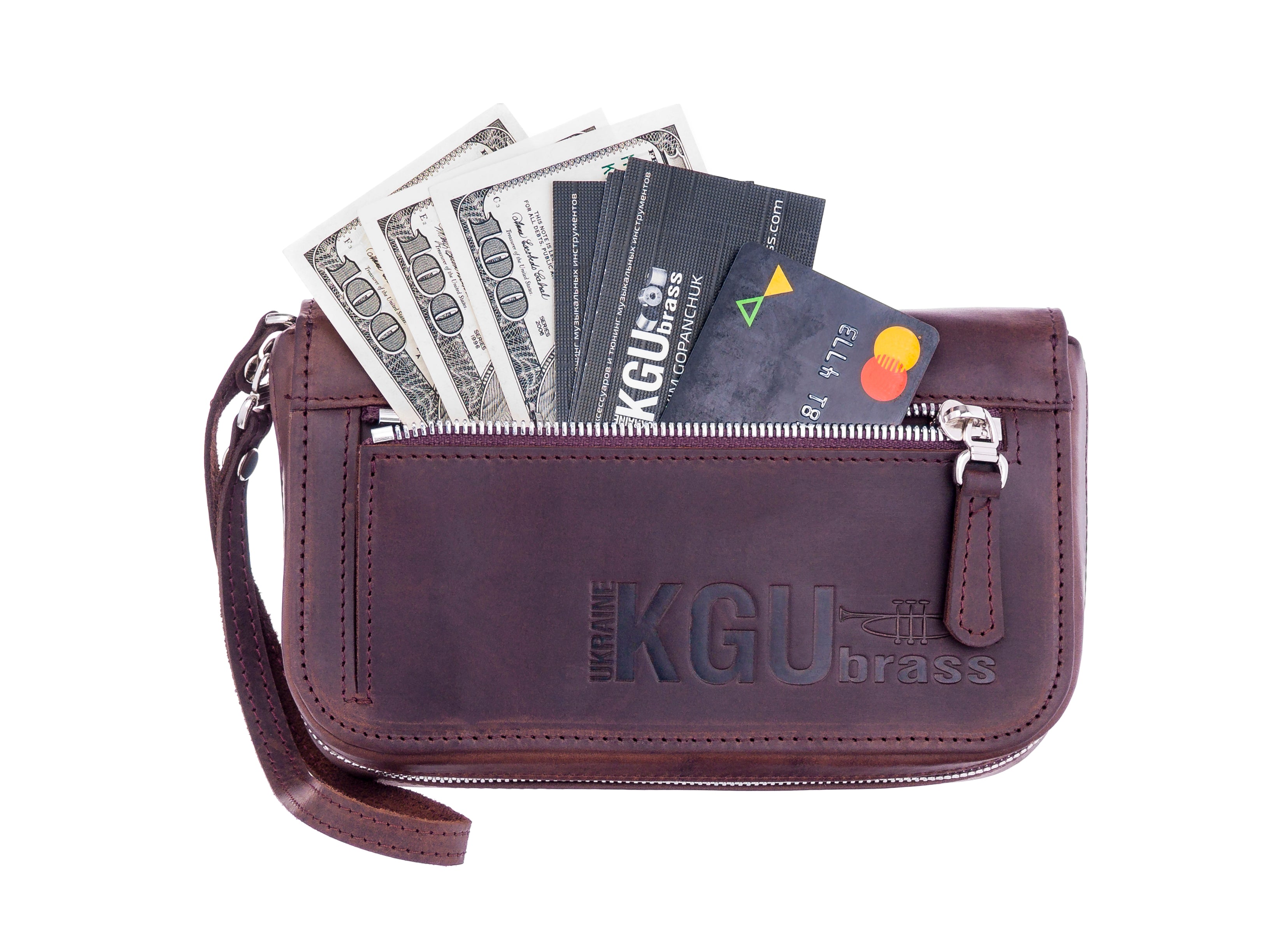 High-quality zipper pouch for trumpet mouthpieces, by KGUmusic.