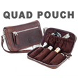 KGUmusic QUAD Pouch in Crazy Horse leather, fits up to 4 trumpet mouthpieces.