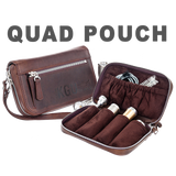 KGUmusic QUAD Pouch in Crazy Horse leather, fits up to 4 trumpet mouthpieces.