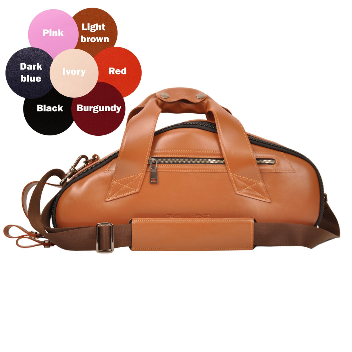 Gig Bag for Curved Soprano saxophone | Genuine leather "Detroit"