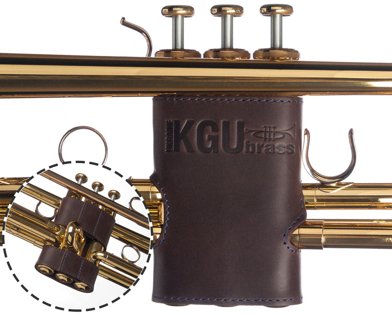 Trumpet VALVE GUARD. Genuine Leather. 8 colors