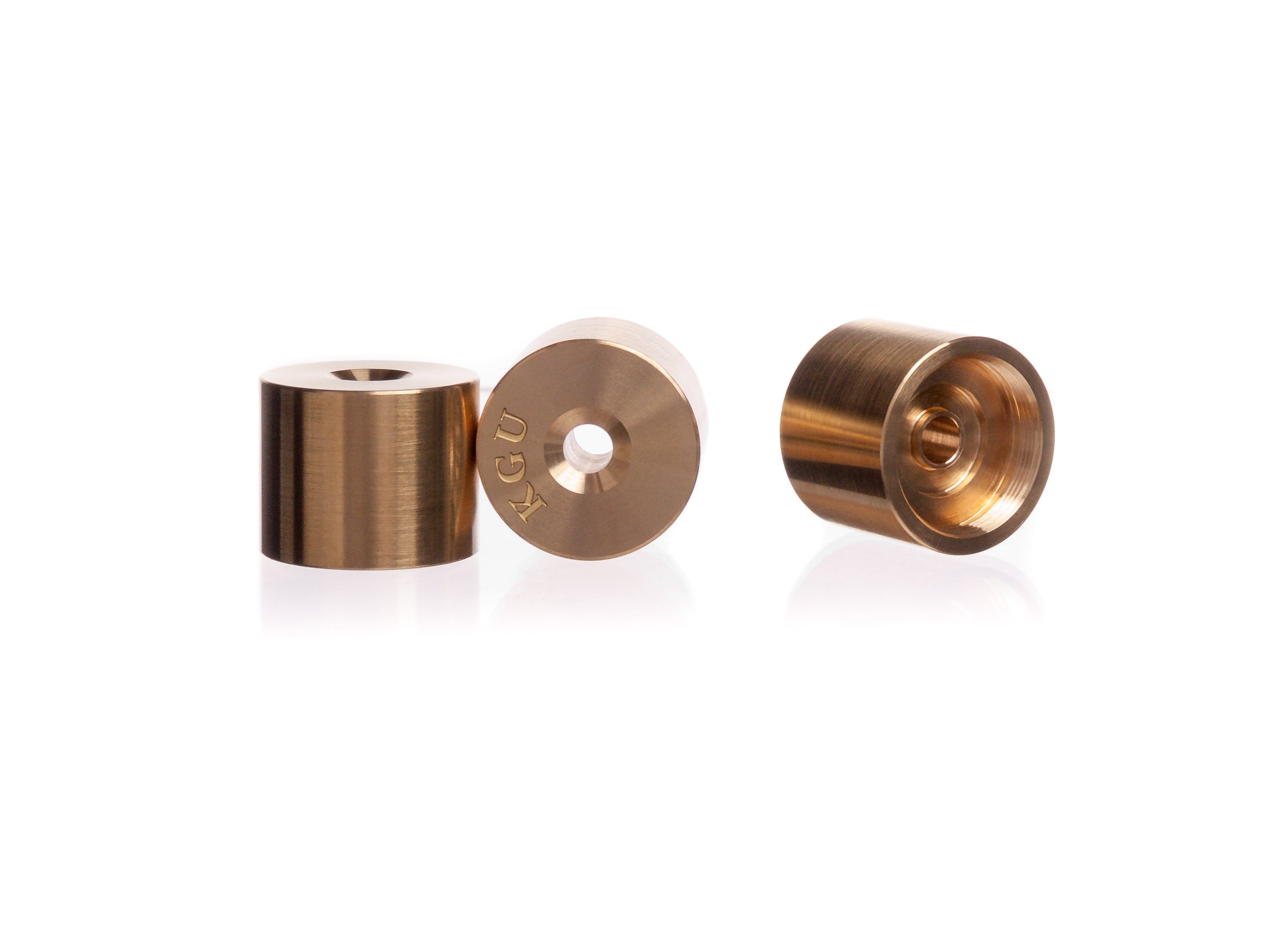 Heavy KGUmusic trumpet valve cap, 18.5 mm, enhancing resonance and sound.