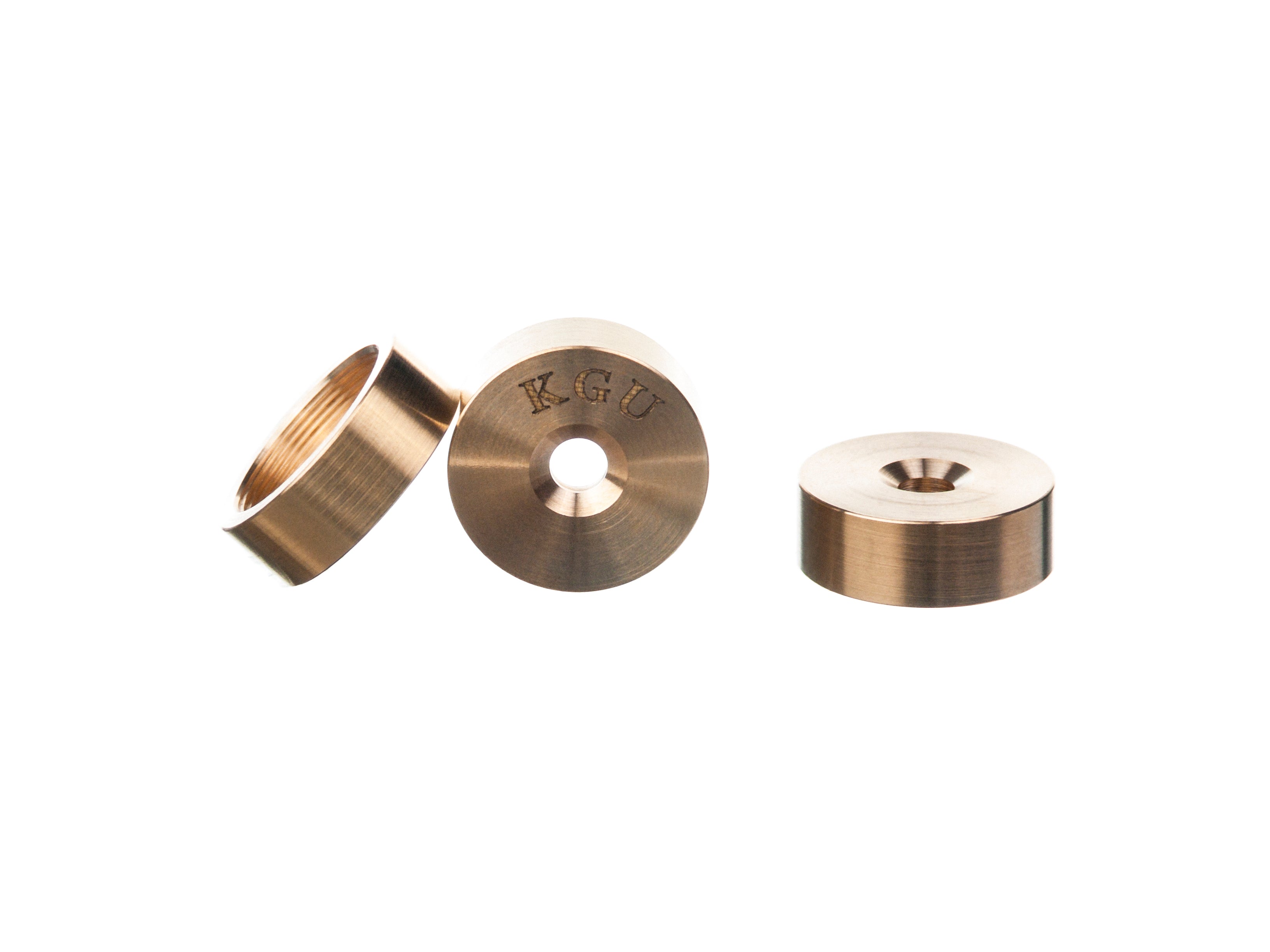 Raw Brass light trumpet valve caps, 7 mm, providing vibrant and clear tones.