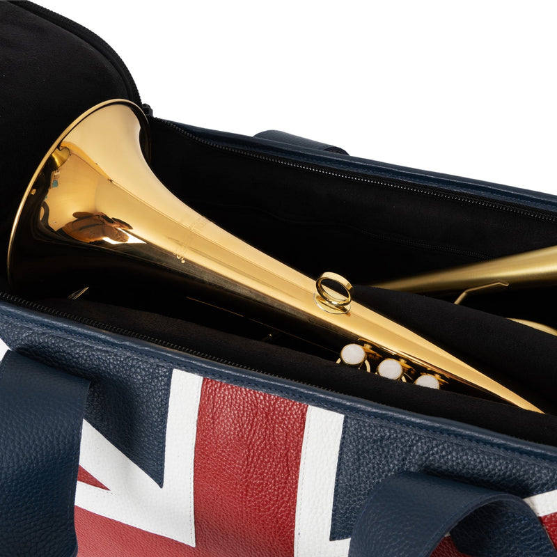 Trumpet gig bag with UK flag Double (Z) Trumpet/Flugelhorn  or triple (V) Flotar Leather