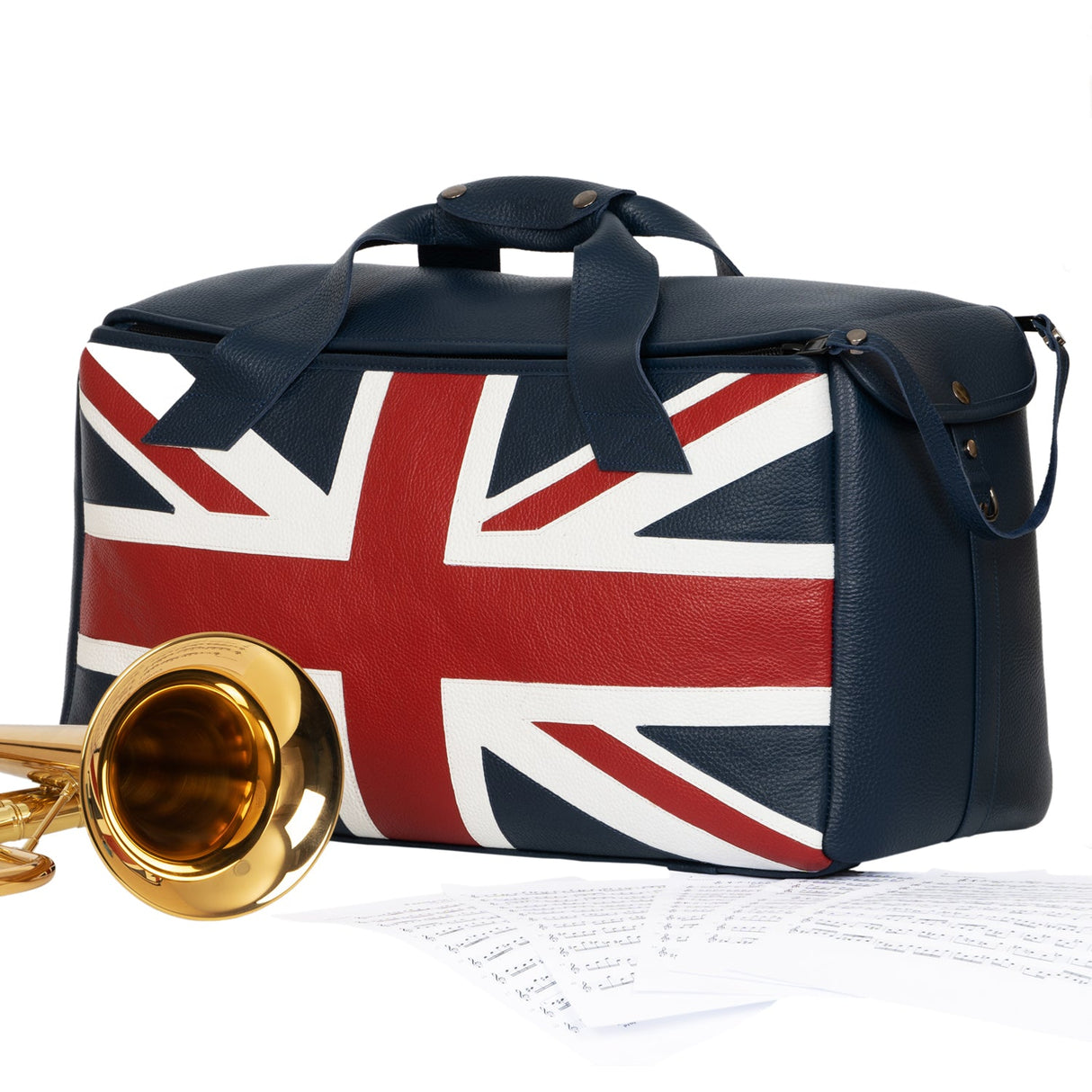 Trumpet gig bag with UK flag Double (Z) Trumpet/Flugelhorn  or triple (V) Flotar Leather
