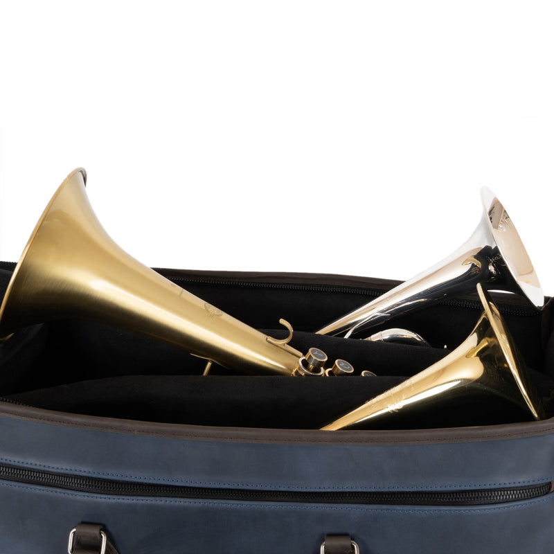 KGUmusic Trumpet Double/Triple Gig Bag. Genuine Leather