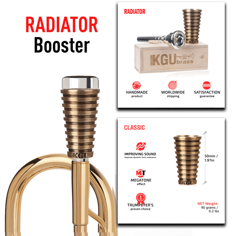 Trumpet Radiator Mouthpiece Booster Antique Bronze Lacquer (T.E.T. GIFT)
