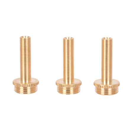 Set of 3 KGUmusic solid brass trumpet valve stems in various finishes.