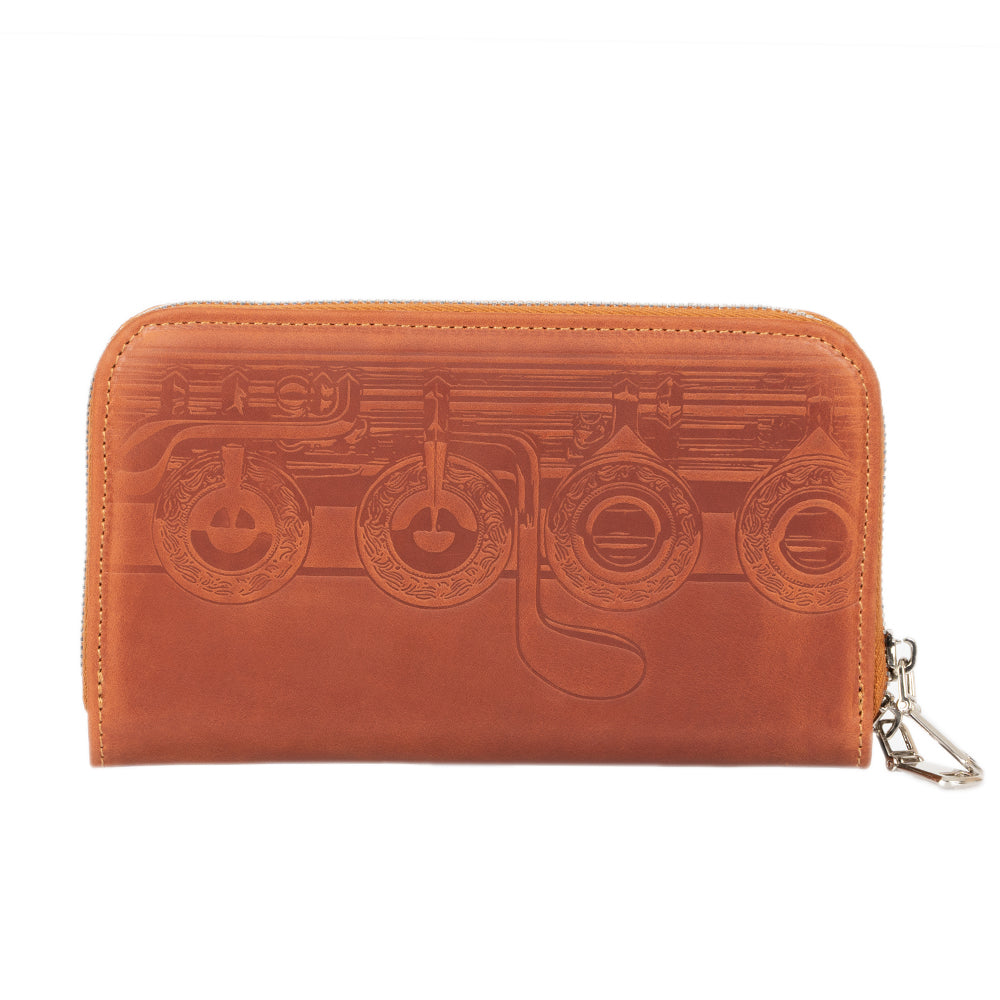 Genuine Leather wallet with Flute Embossing