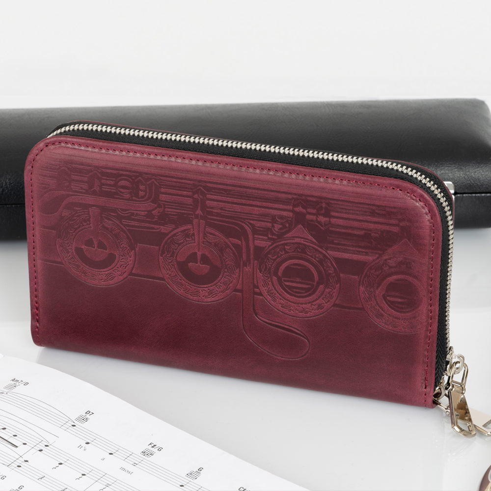 Genuine Leather wallet with Flute Embossing